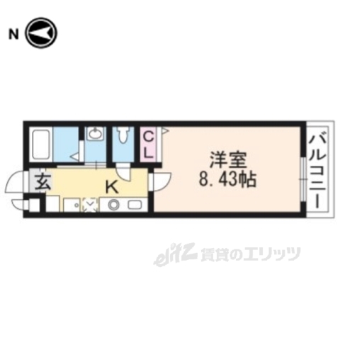 【京都市下京区坊門町のマンションの間取り】