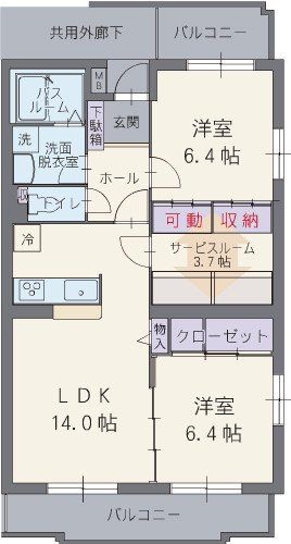 ステージグランブルーの間取り