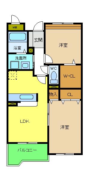 フロイデヴォーヌングの間取り