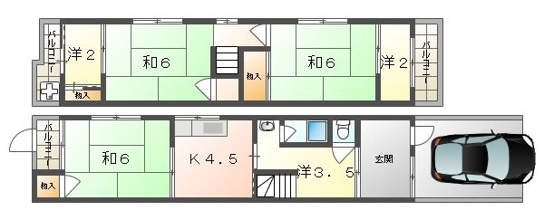 馬場町1丁目3-20戸建の間取り