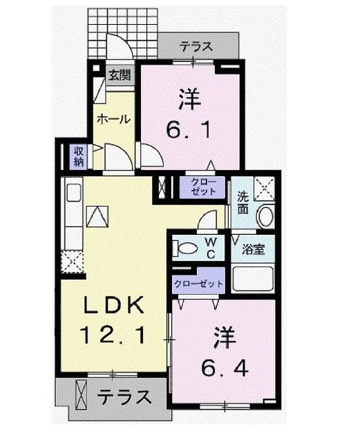 駿東郡清水町徳倉のアパートの間取り