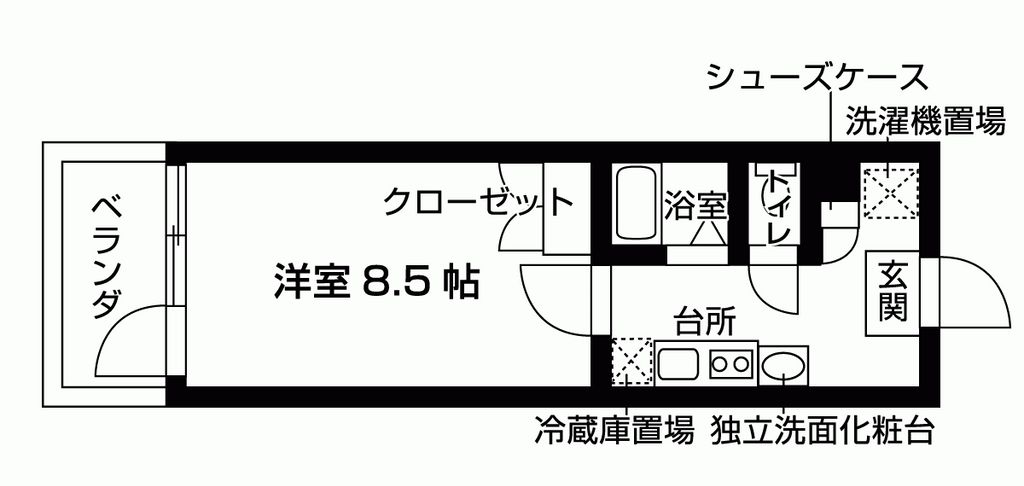 アクトフォルム玉川学園の間取り