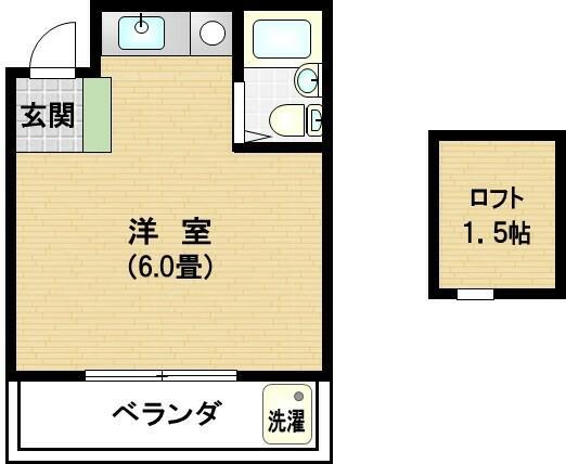 立川市曙町のアパートの間取り