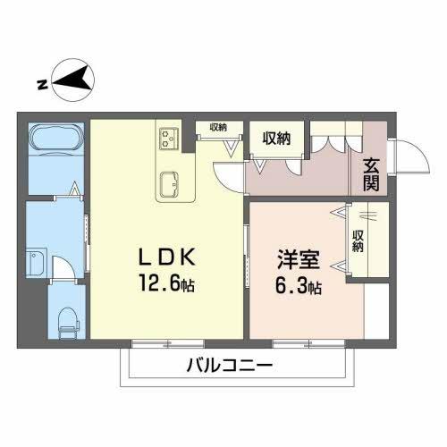 福知山市字岡ノのアパートの間取り