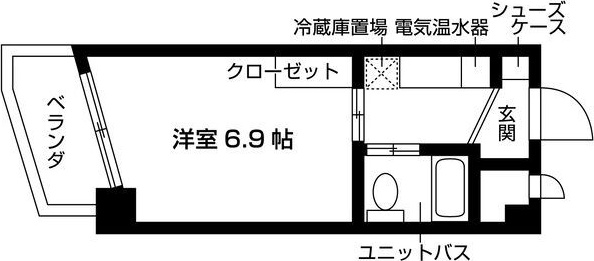 名古屋市中区丸の内のマンションの間取り