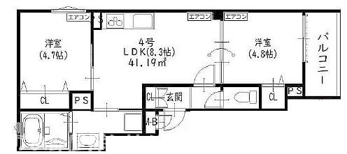 クリエオーレ郡津Iの間取り