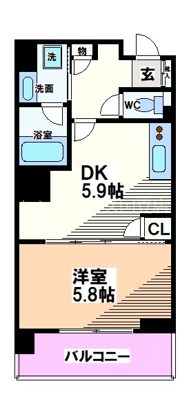 国立市中のマンションの間取り