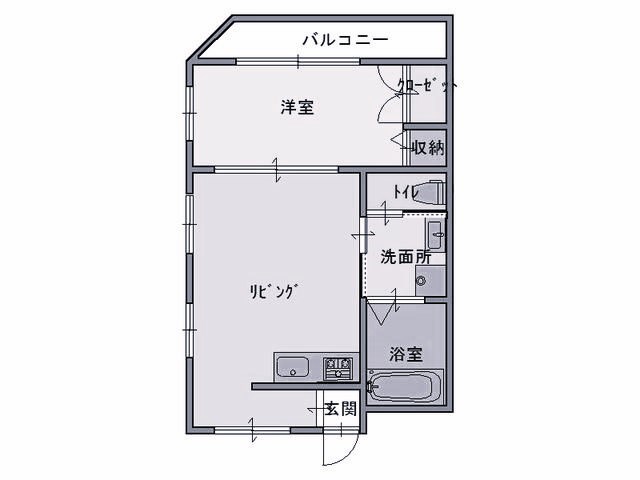 明石市材木町のマンションの間取り