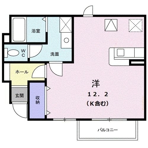 【新居浜市徳常町のアパートの間取り】