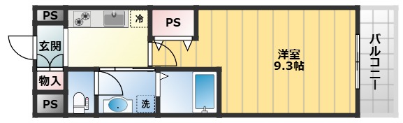 アイワステーションビルV号館の間取り