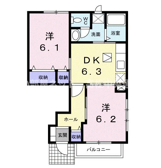 サニーキャッスル　Iの間取り