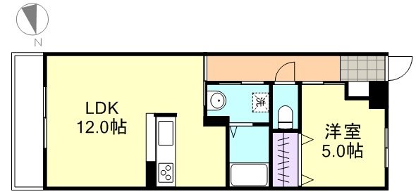 倉敷市寿町のマンションの間取り