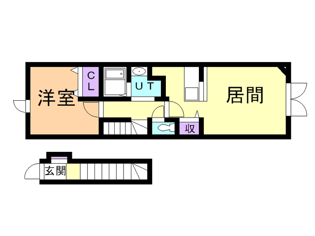 苫小牧市三光町のアパートの間取り