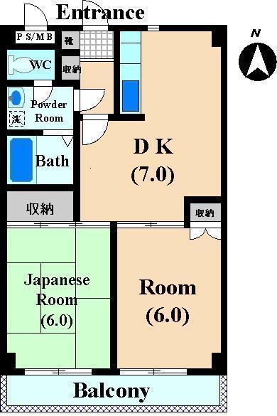 カワサキハウスIIの間取り