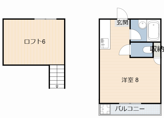 安城市古井町のアパートの間取り