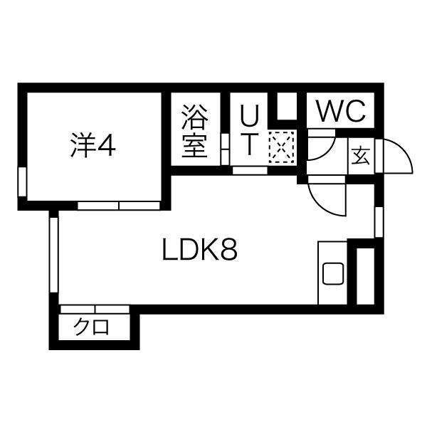 札幌市北区北二十四条西のマンションの間取り