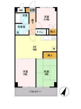 千葉県船橋市習志野台１（マンション）の賃貸物件の間取り