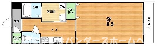 シャンテー枚方磯島の間取り写真