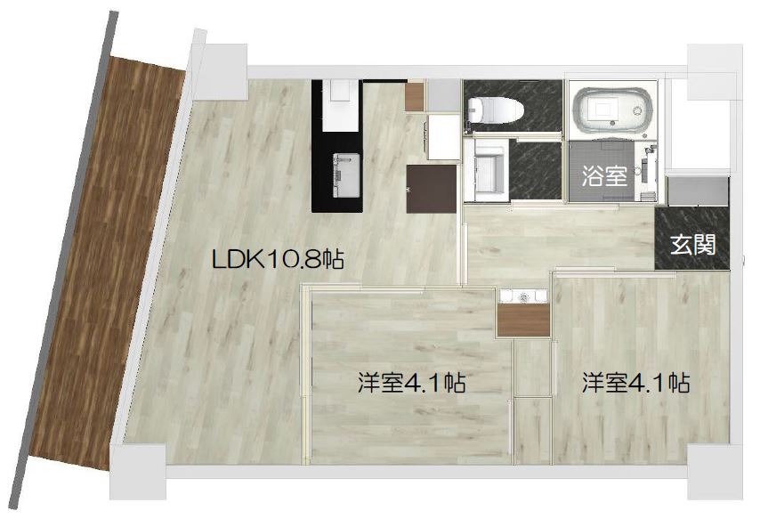フクダ不動産八木駅前マンション_間取り_0