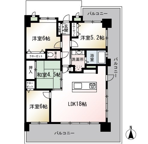 地下鉄空港線 大濠公園駅 徒歩17分 10階建 築13年の間取り写真
