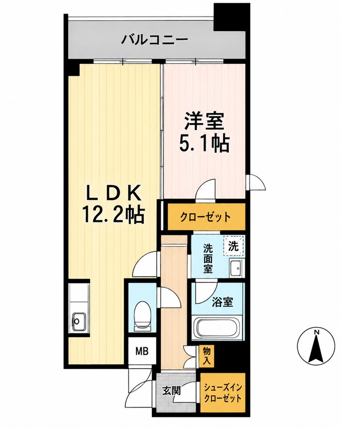 カスタリア堺筋本町の間取り写真