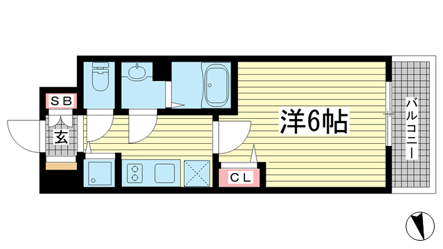 プレサンスジェネ新神戸ステーションフロントの間取り写真