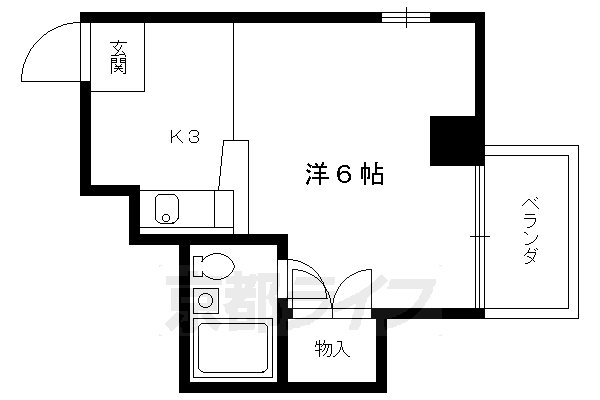 京都市北区衣笠東御所ノ内町のマンションの間取り