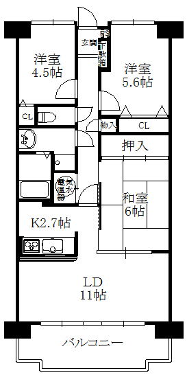 トーカンマンション新三田C棟の間取り