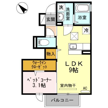 上越市大潟区下小船津浜のアパートの間取り