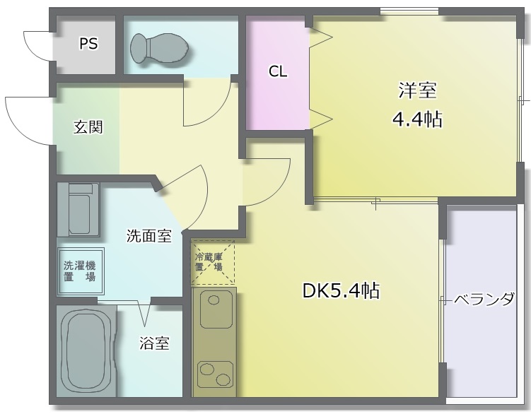 山本町Mの間取り