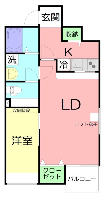 平塚市真田のアパートの間取り