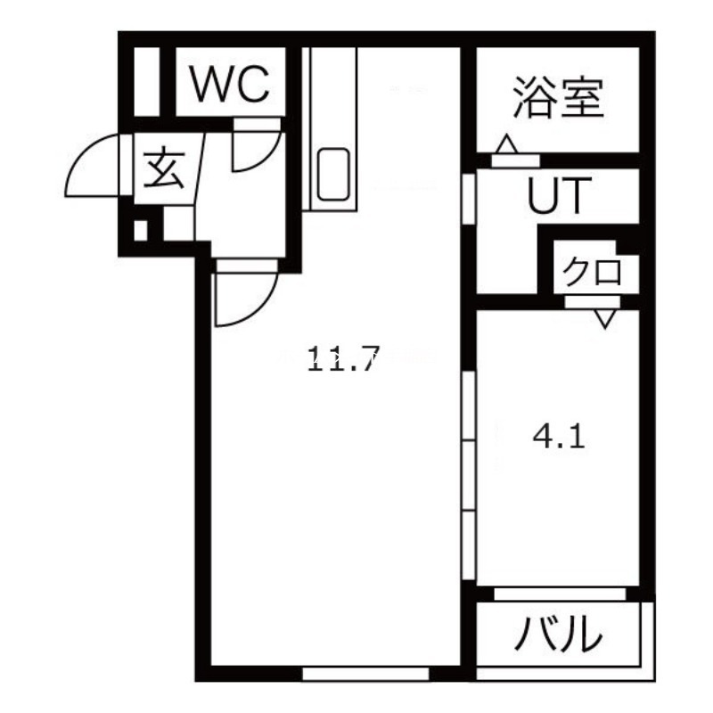 札幌市西区宮の沢二条のマンションの間取り