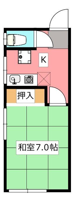 【北区西ケ原のアパートの間取り】