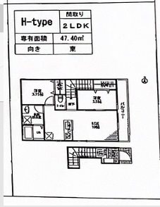 【吉川市中央のアパートの間取り】