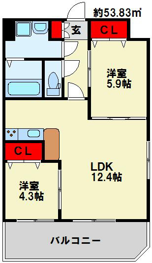 ビクトワール歯大前の間取り