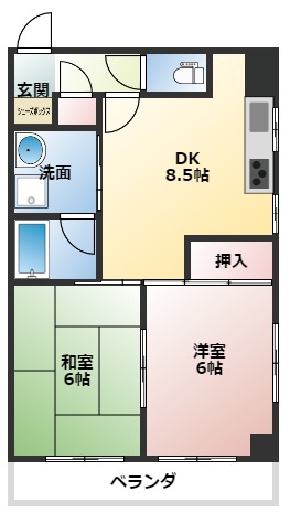 東口ハイツの間取り