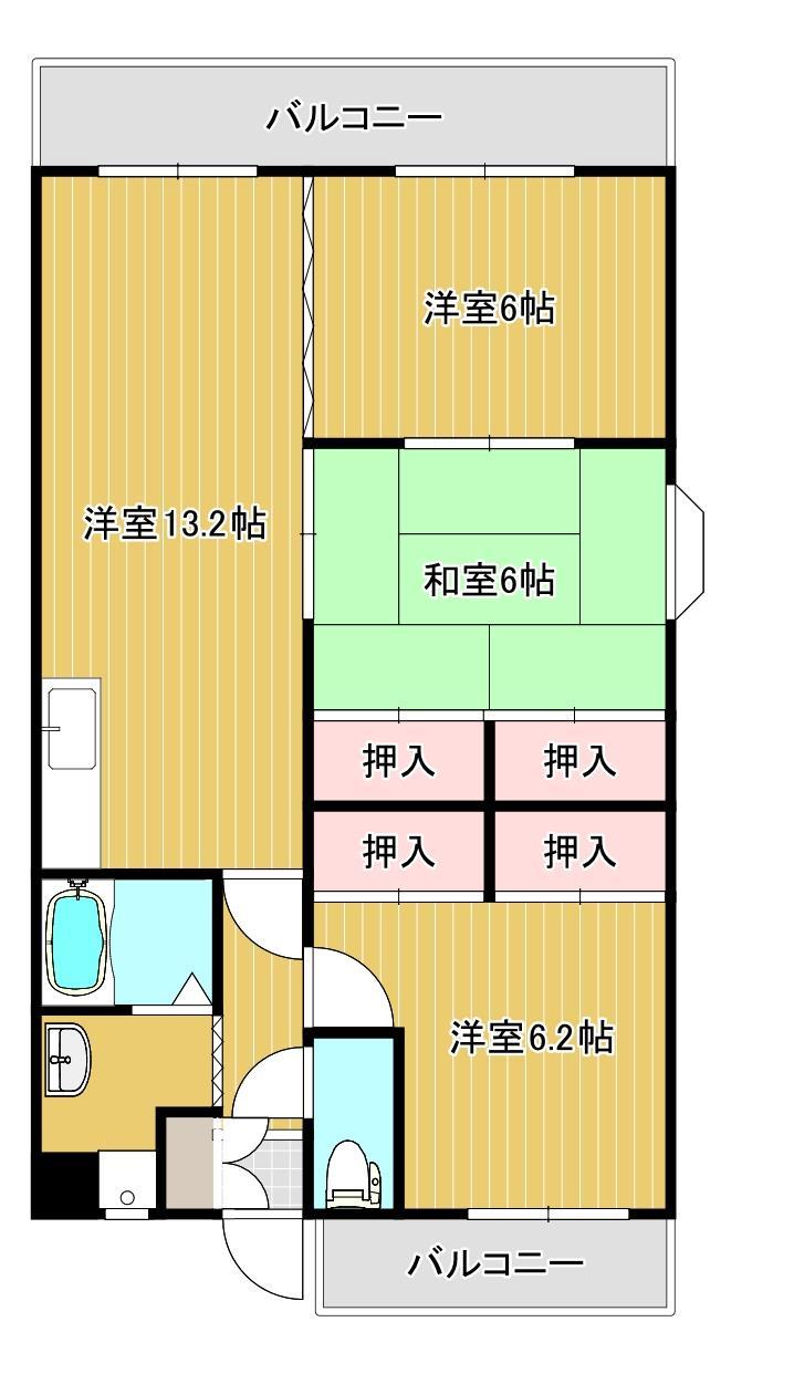 ボンジュール玉里の間取り