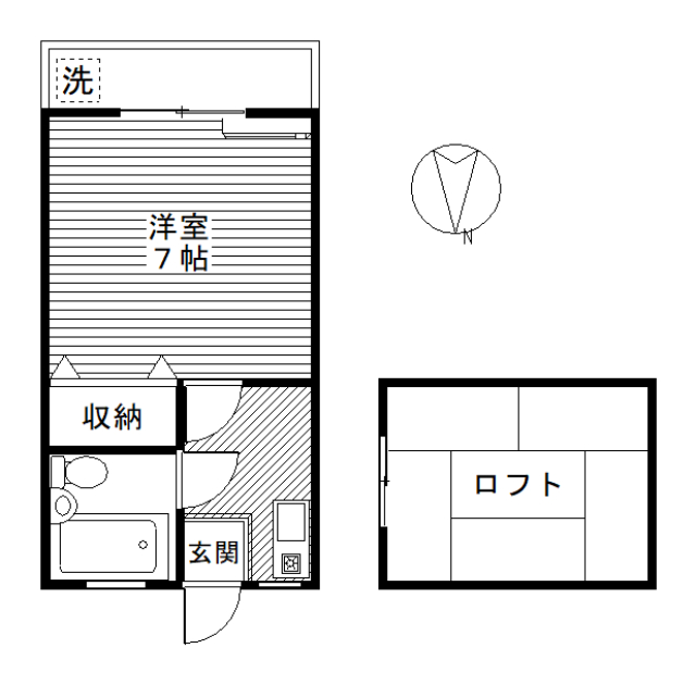 佐波郡玉村町大字上之手のアパートの間取り