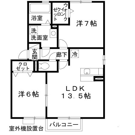 ルピナウエストリバーの間取り