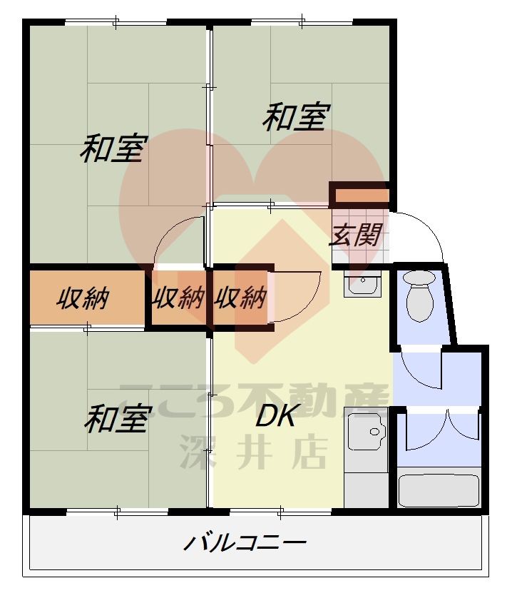 スマリオ晴美台団地5棟の間取り