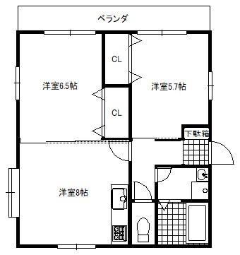 サンフラッシュ国立の間取り