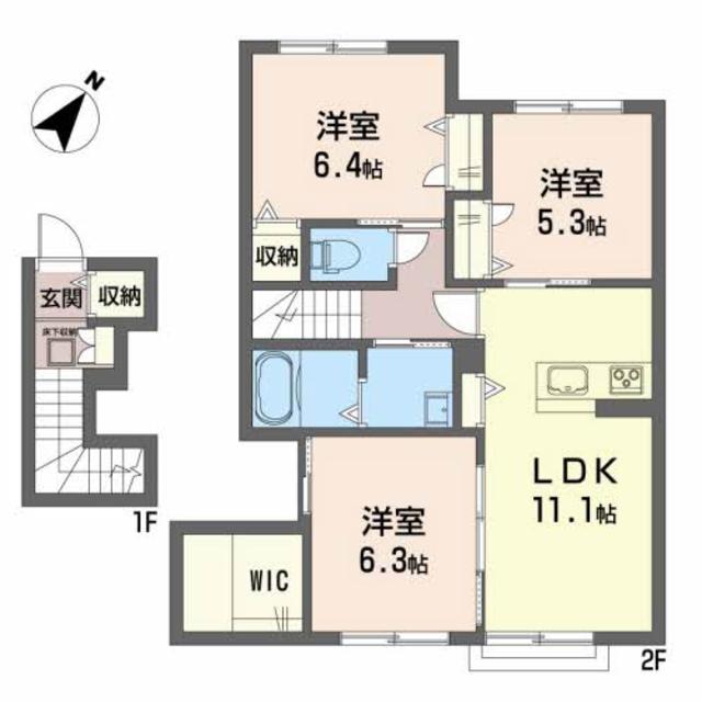 シャーメゾン　セイナの間取り