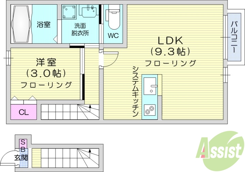 【Fab南仙台の間取り】