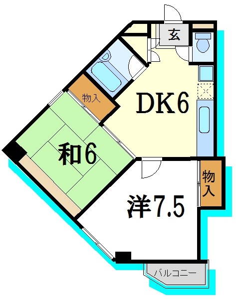 北区王子本町のマンションの間取り