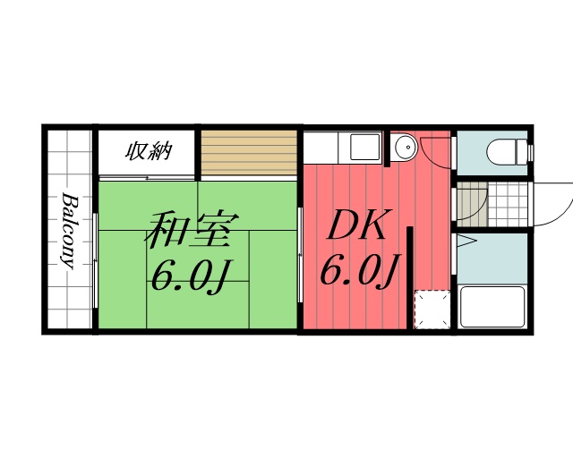 千葉市緑区あすみが丘のアパートの間取り