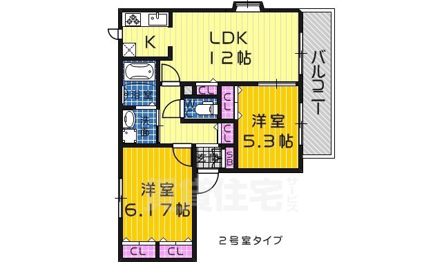 カーサバウム3の間取り