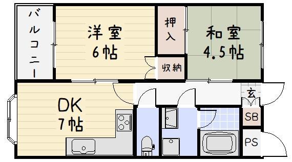 クラウンハイム小倉南の間取り