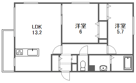 サクラディア苗穂の間取り