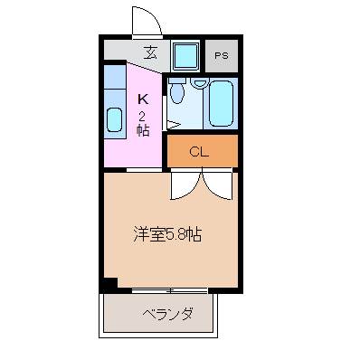 Sパレスカメヤマの間取り