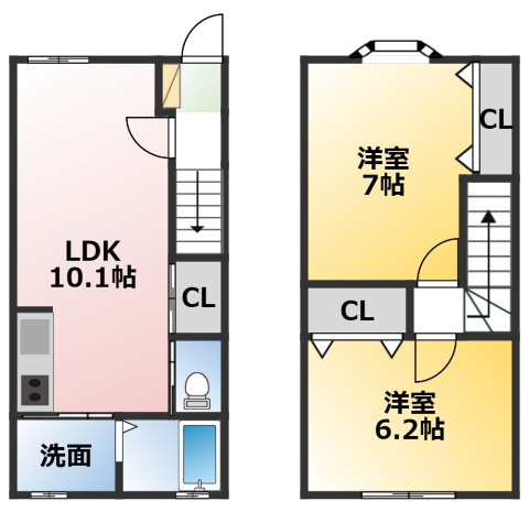 刈谷市天王町のアパートの間取り